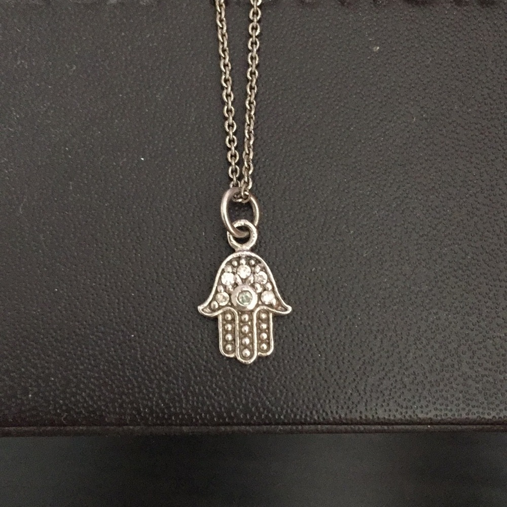 Evil eye hand necklace